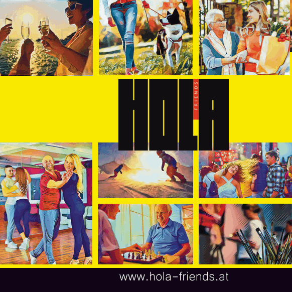 Flyer hola-friends front