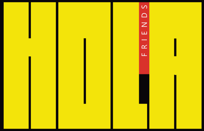 Logo hola-friends yellow